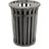 Heavy-Duty Slatted Steel Trash Cans