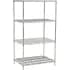 Nexel® Poly-Z-Brite® Wire Shelving Units with High Capacity Bottom Shelf