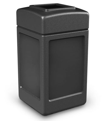 PolyTec Series® 42 gallons carré noir poubelle