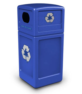 Zone verte série Recycle42 bleu conteneur de recyclage